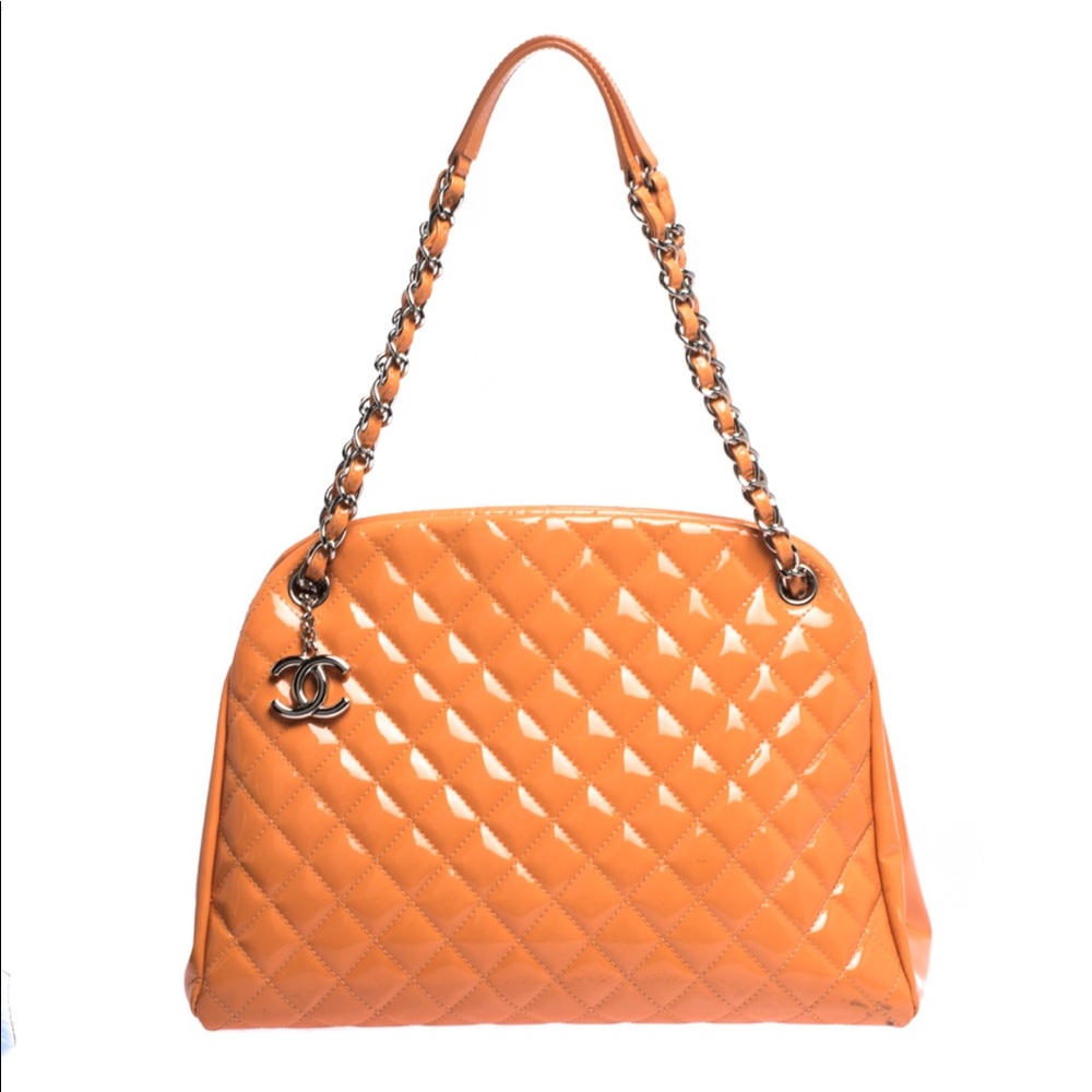 CHANEL Melon quilted leather bowler bag